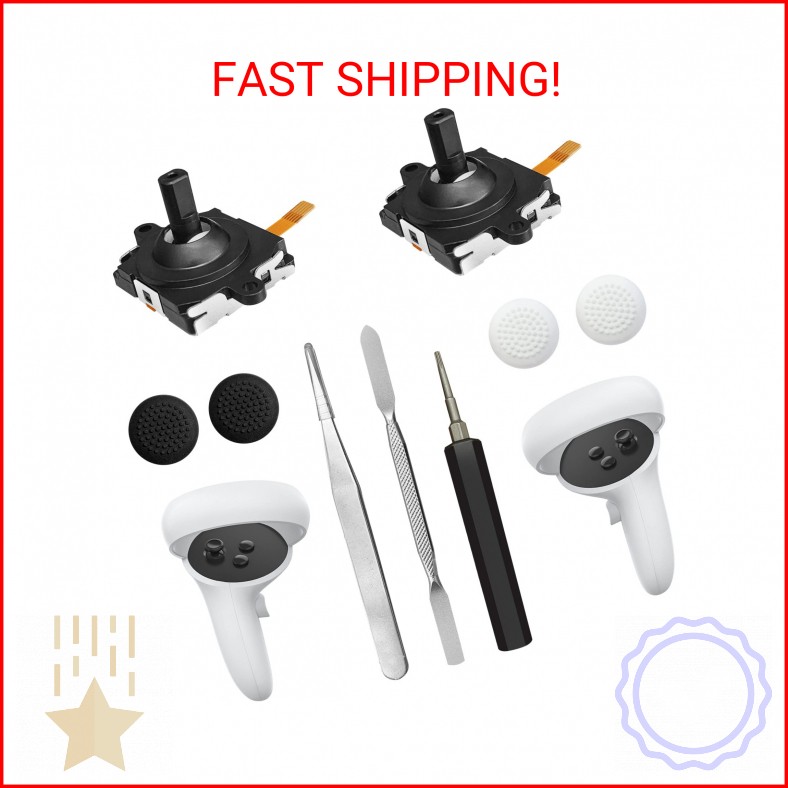 Joystick Replacement Kit for Oculus Quest 2/3 Controller, Repair Kit for Meta Qu