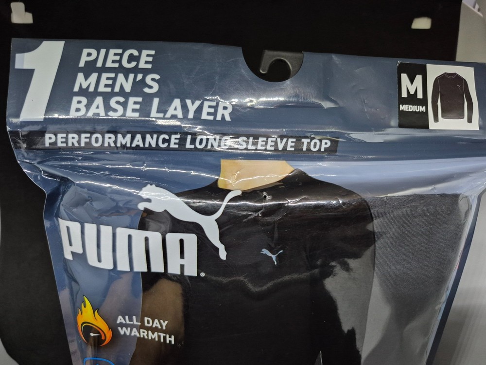 Puma Mens Base Layer Performance LS Warmth All Day Crew Top SZ Medium 38-40