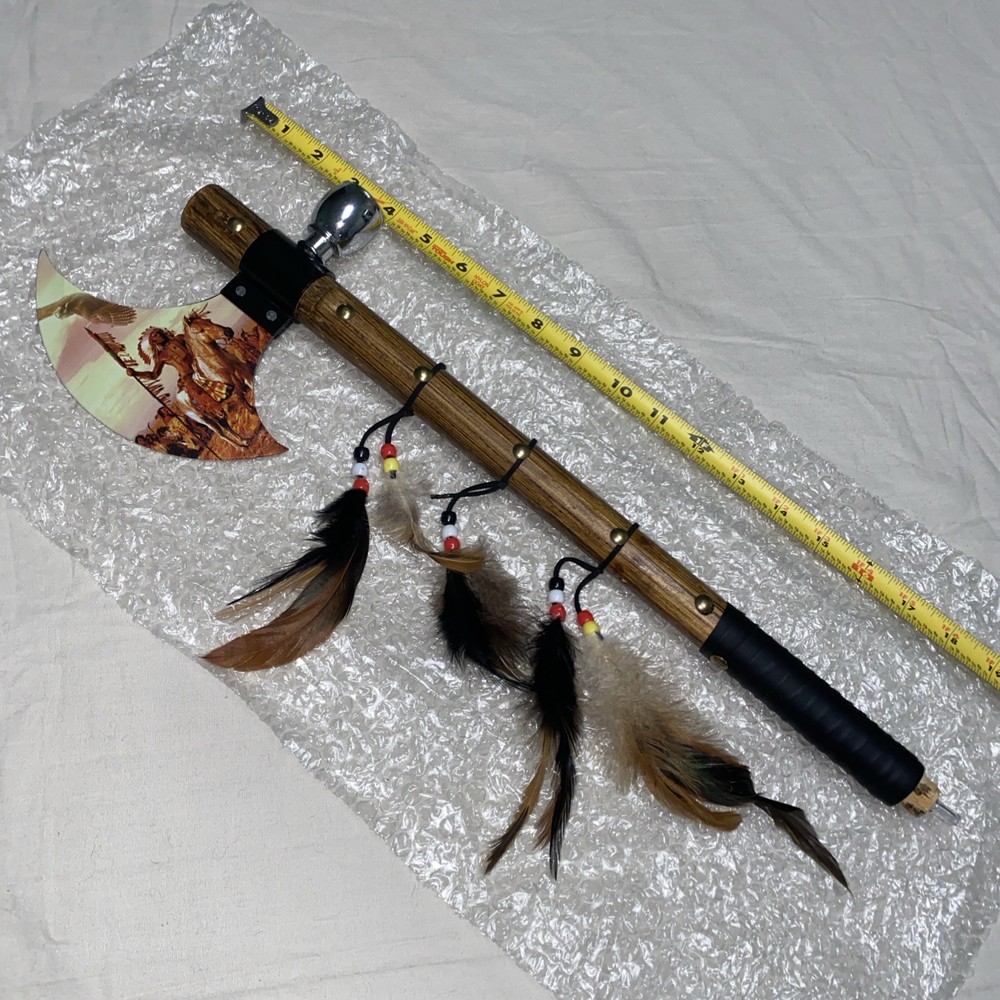Replica Native American-Style 20" Tomahawk W/ Functional Piece Pipe