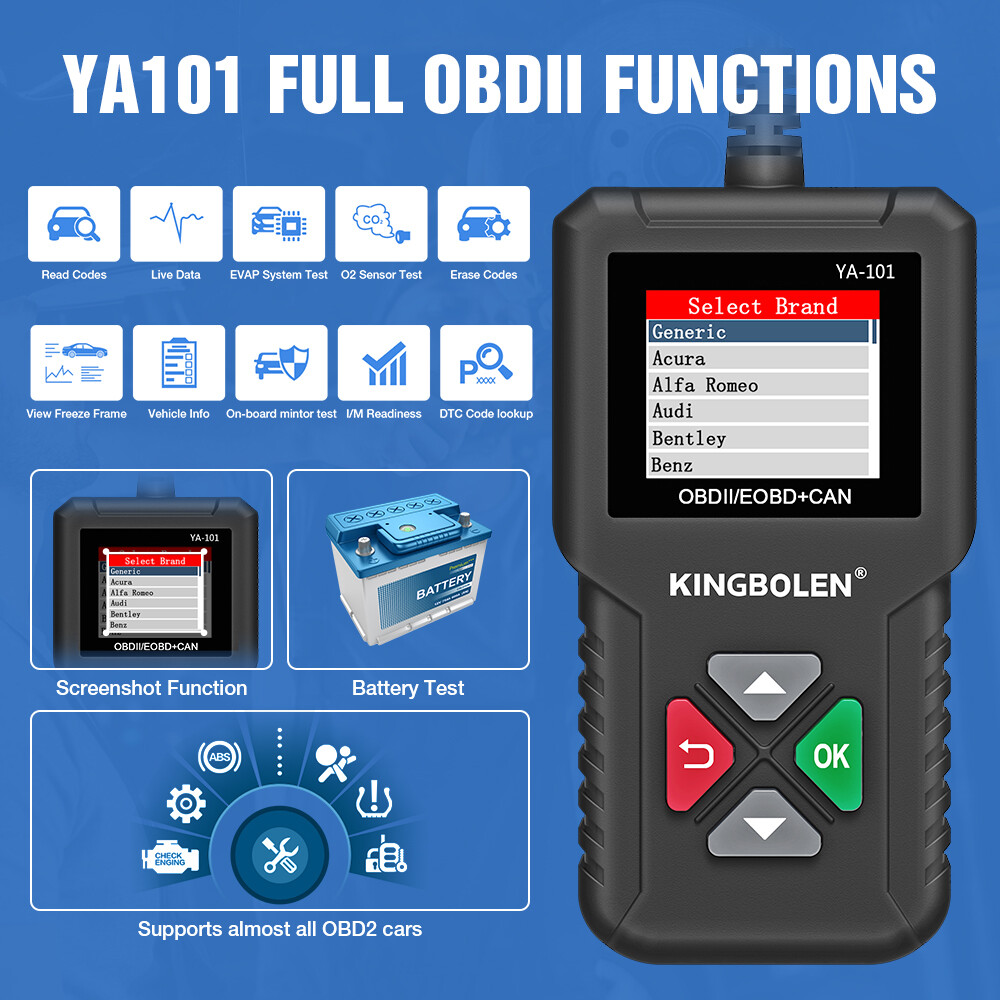 Automotive OBD Code Reader OBD2 Scanner Car Check Engine Fault Diagnostic Tool