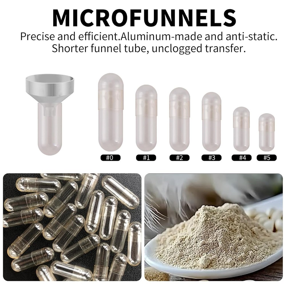 Small Metal Funnels Mini Funnel 8 Size Tiny Bottle Funnel, Miniature Atomizer...