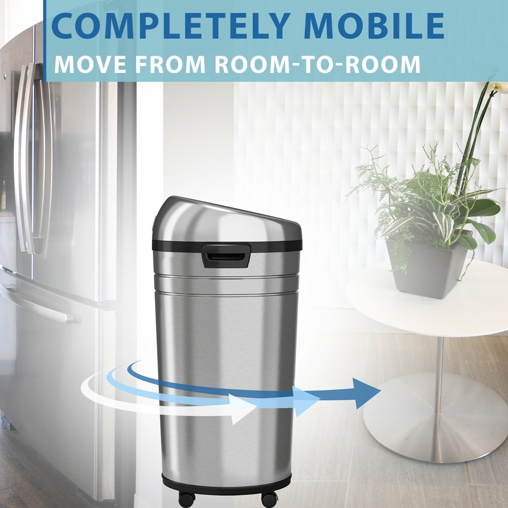 18 Gallon Large Touchless Sensor Automatic stainless steel Trash Can Kitchen