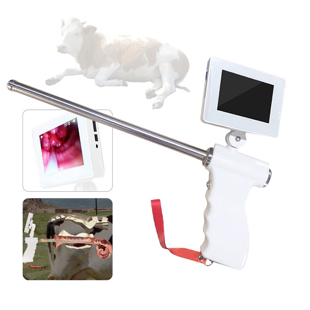For Cows Cattle Visual Insemination Gun Insemination Kit w/Adjustable HD Screen