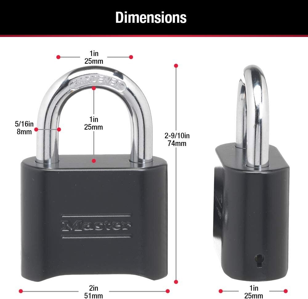 Master 178D Lock, Set Your Own Combination Lock, Weatherproof Code Lock