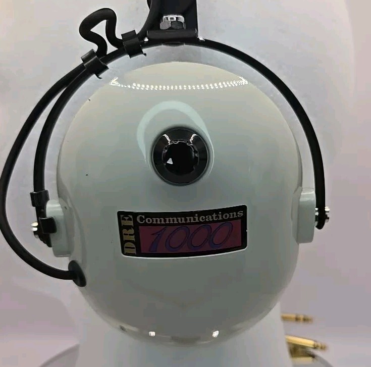 Vintage Aviation Headset ~ DRE Communication 1000 ~ Tested Working Great - EUC
