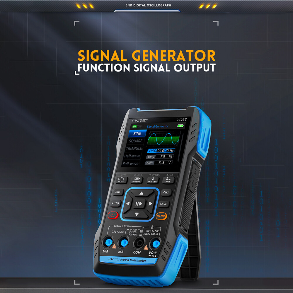 FNIRSI 2C23T Handheld Digital Oscilloscope Multimeter+ Function Signal Generator