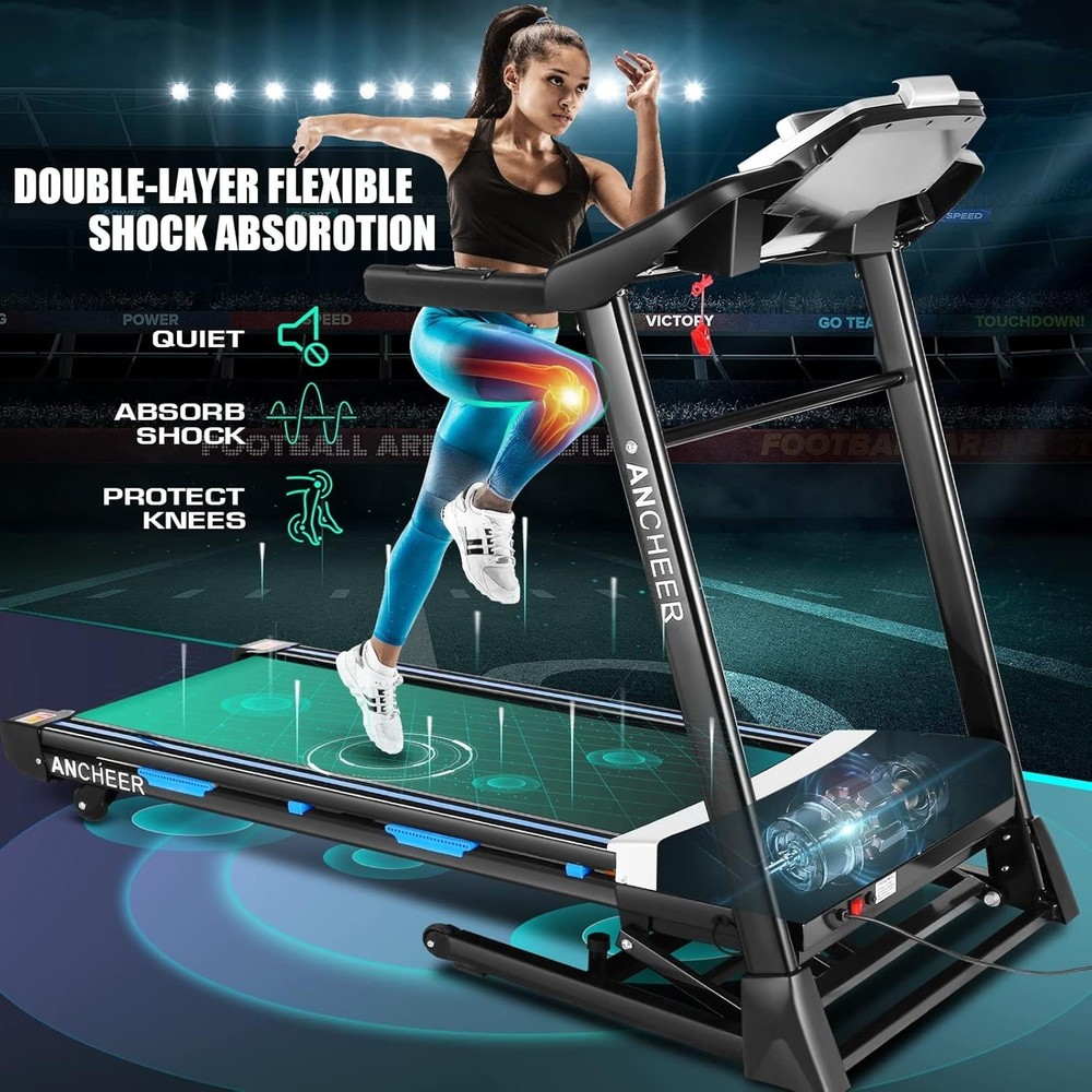 ✅4.5HP Electric Treadmill w/Bluetooth Speaker,LCD Display,Max 9MPH Treadmill✅