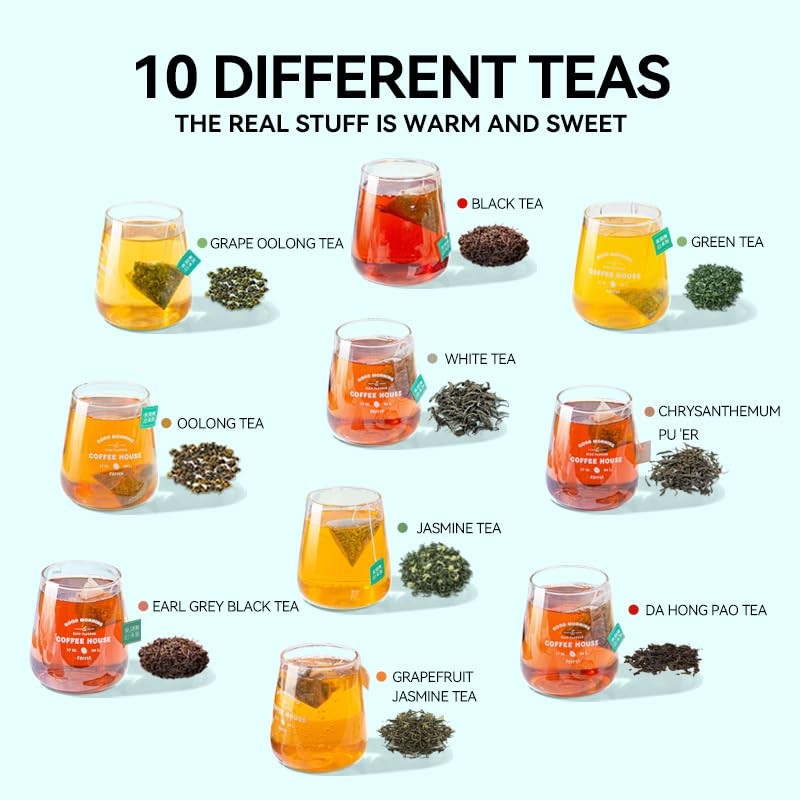 BEI CAI Tea Bags Sampler Assortment Box (50 Count) 10 Different...