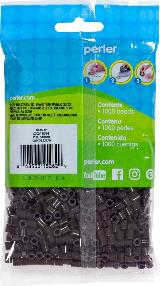 Perler Beads 1,000/Pkg Cocoa