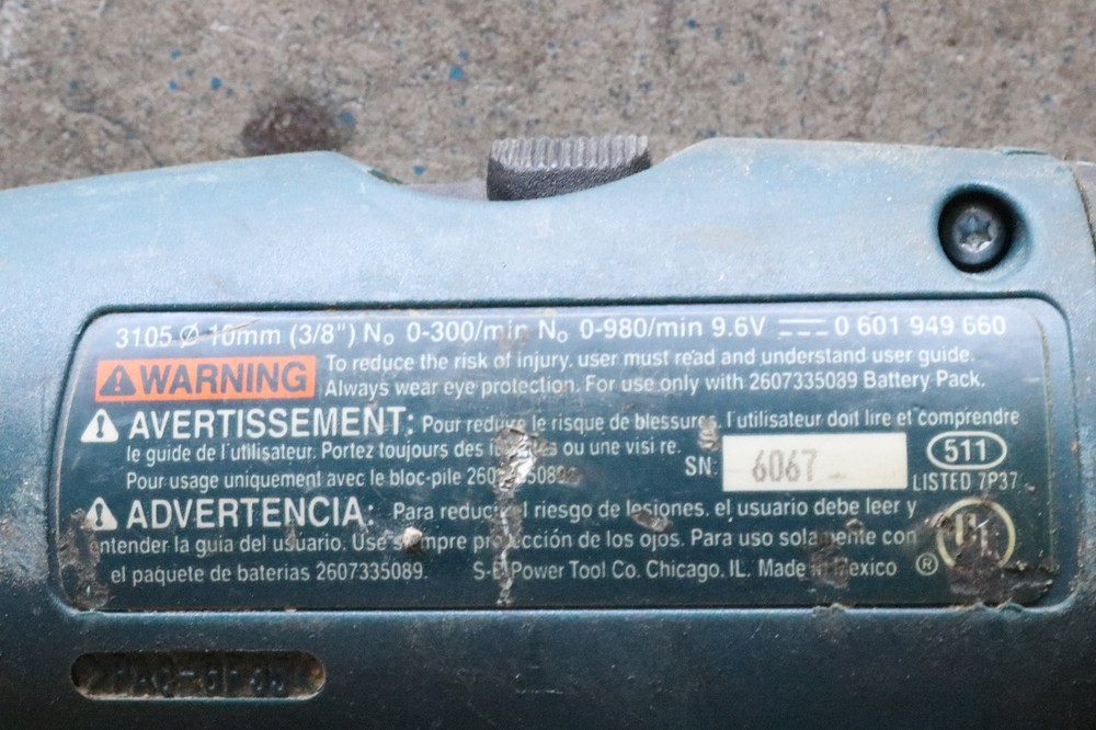 BOSCH 3615 3/8" 9.6V Cordless Drill