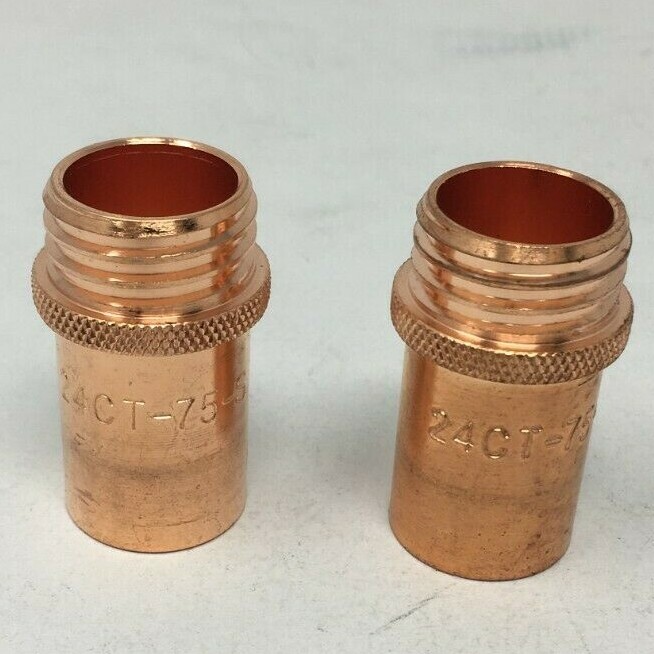 RADNOR 64002717 Tweco Style Coarse Threaded Copper Nozzle 2PK