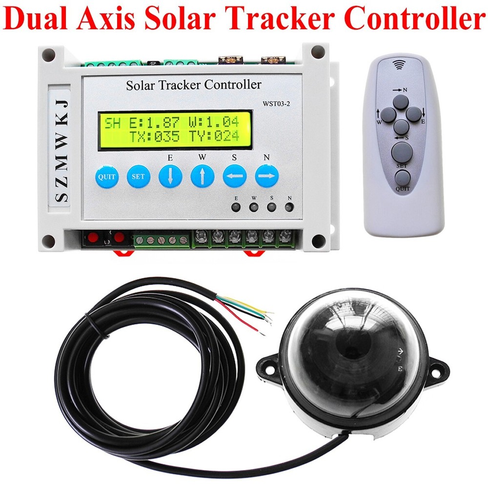 6000N 12V LCD Dual Axis Solar Tracking Tracker Kits W/ (6"&12" )Linear Actuators
