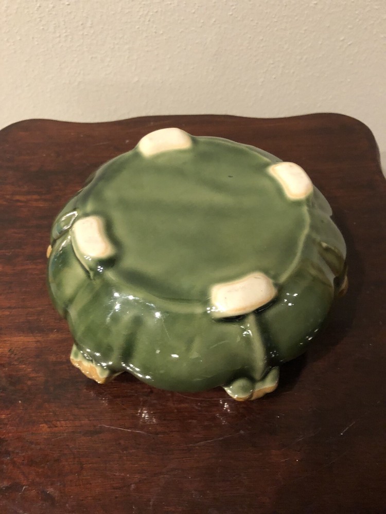 Majolica Frogs planter Asian pottery EUC