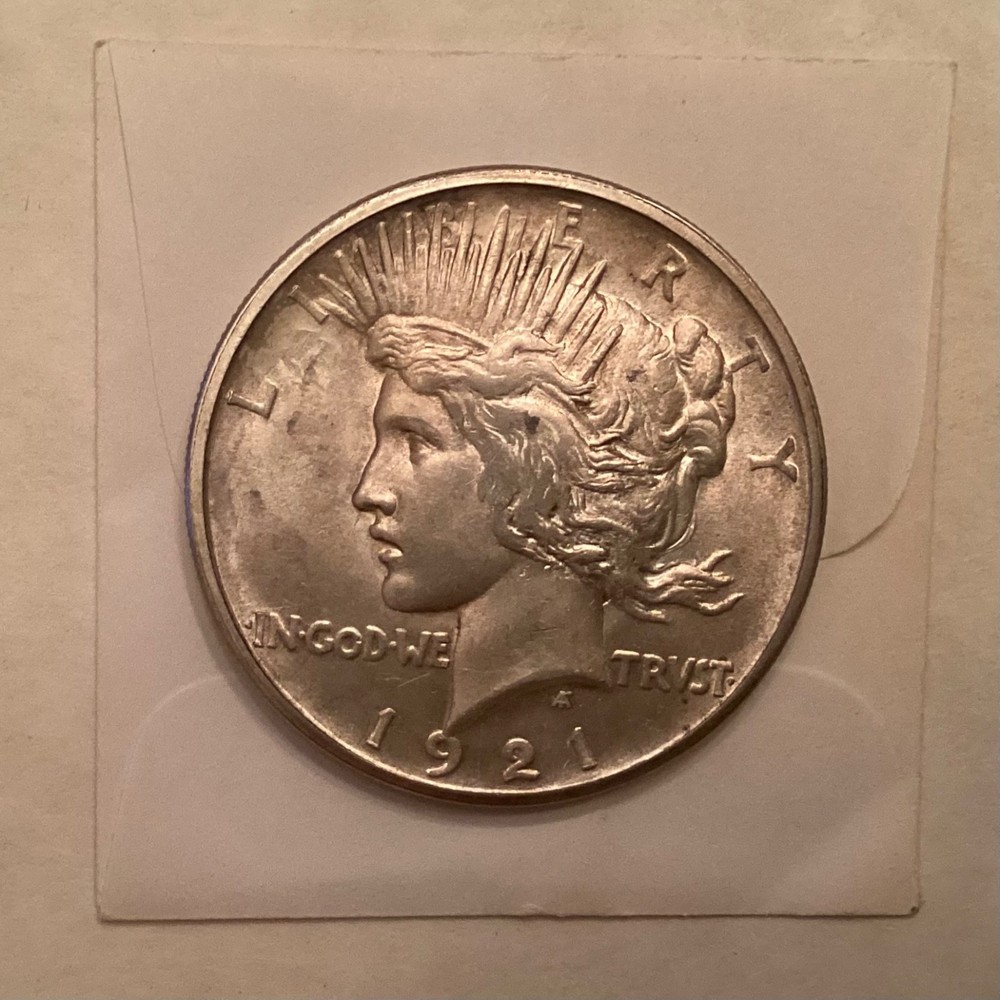 1921 Peace Silver Dollar Uncirculated Unc