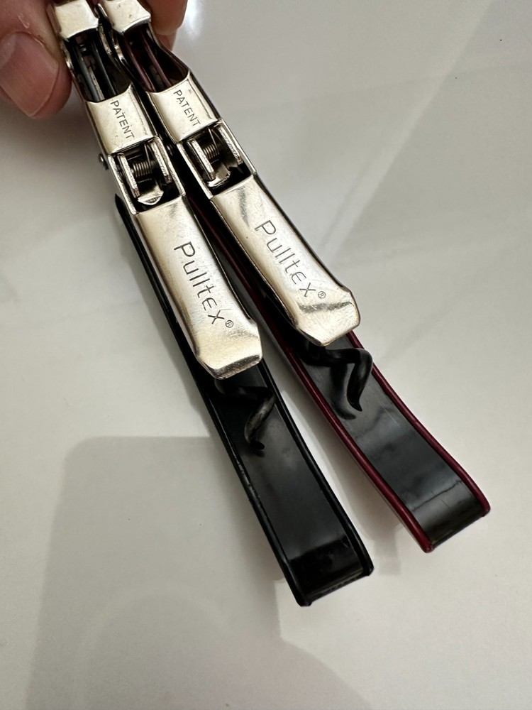 (2) Pulltex ClickCut Black / Burgundy Waiters Corkscrew Wine Key Opener