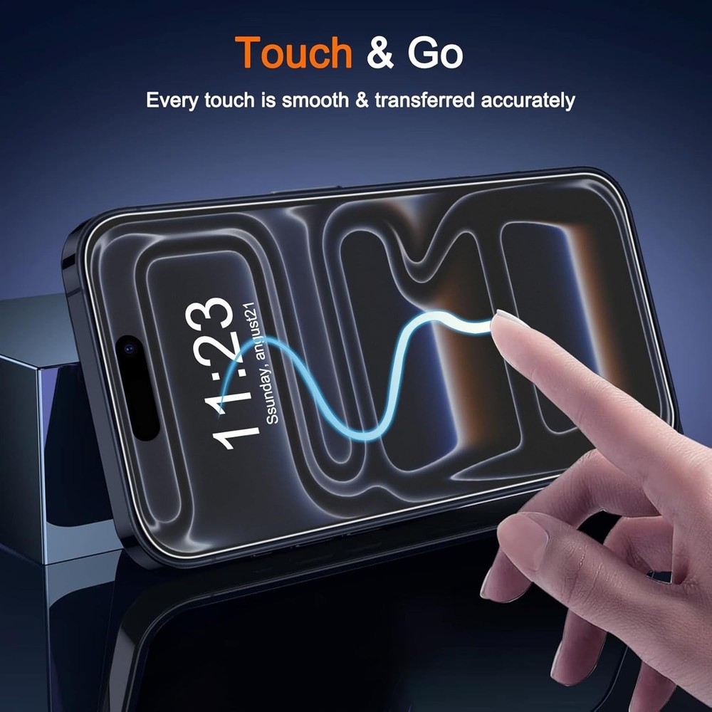 3 Pack Matte Screen Protector for iPhone 17 Pro Max Tempered Glass, Shatterproof