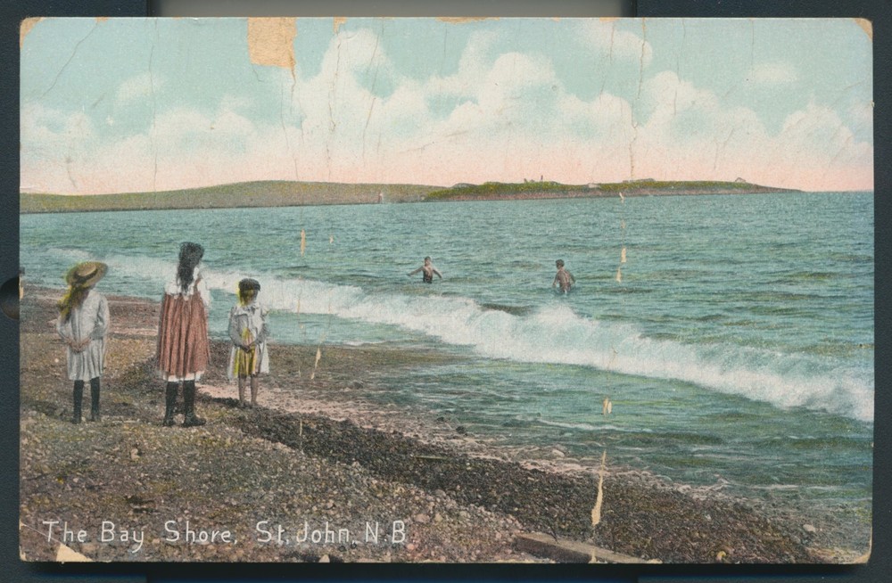 Lower Ridge, NB- 1908 Split Ring Cancel on Postcard
