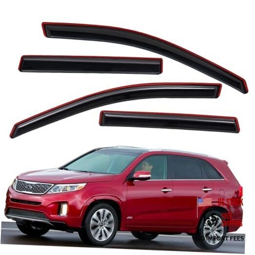 Extra Durable Clip-on in-Channel Auto Vent Window Visors, Fits 2011 In-Channel