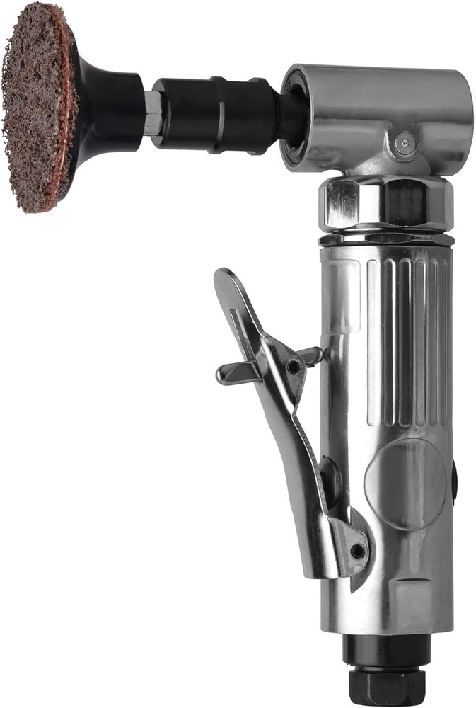 1/4" Angle Air Die Grinder Kit with 22 Pcs 2" Roll Lock Sanding Discs, Polished
