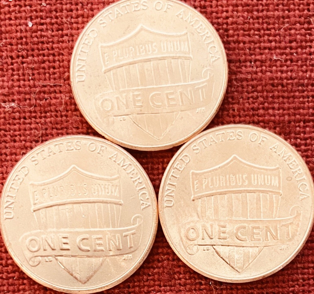 2020 D Lincoln Shield Cent Gem BU - Lot of Three