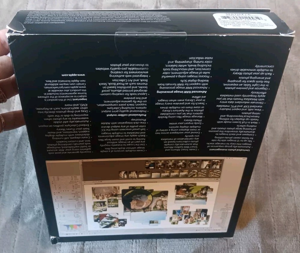 Apple Aperture Version 1.5 Academic Software MA716Z/A 2006 NIB