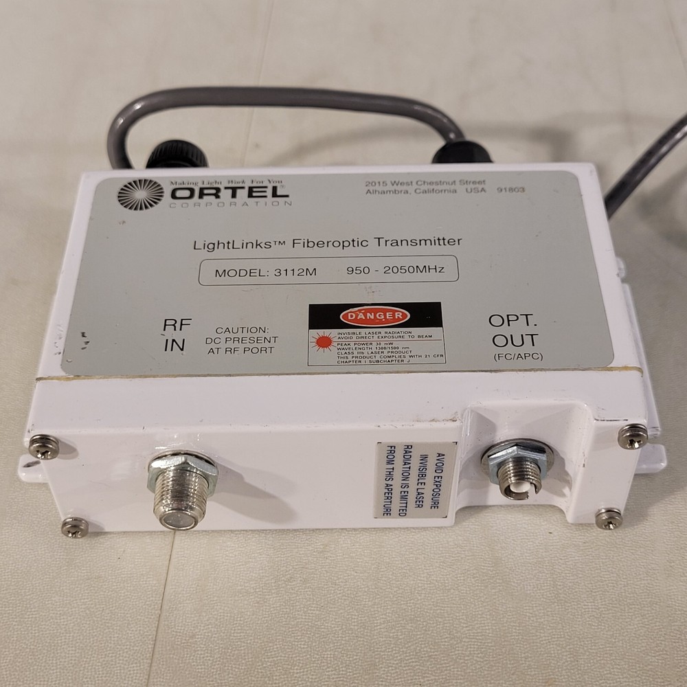 Ortel 3112M LightLinks Fiberoptic Transmitter 950 - 2050MHz RF Input OPT Output