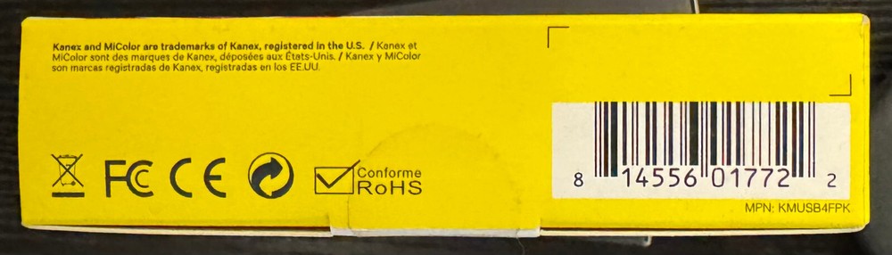 2/$19.99 Kanex"MiColor Micro USB ChargeSync 4' Cable" (KMUSB4FPK)