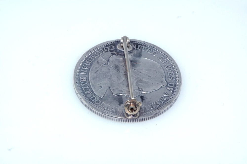 1893 Columbian Exposition Commemorative Half Dollar Silver Pin