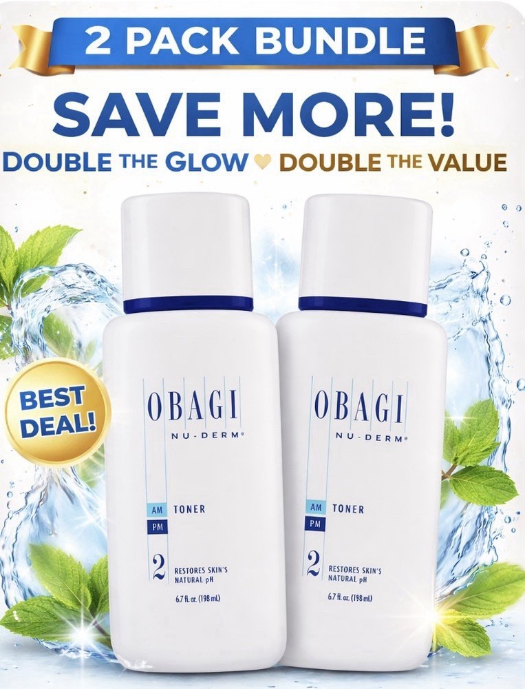 2 PACK Obagi Nu Derm Toner 6.7oz X  2 Pack 200ml AUTHENTIC Sealed