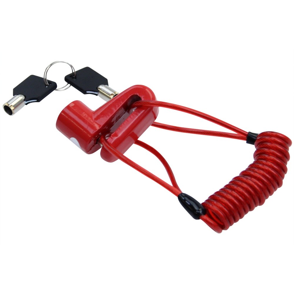 Brake disc lock with reminder cable motorcycle moped scooter lock disc lock