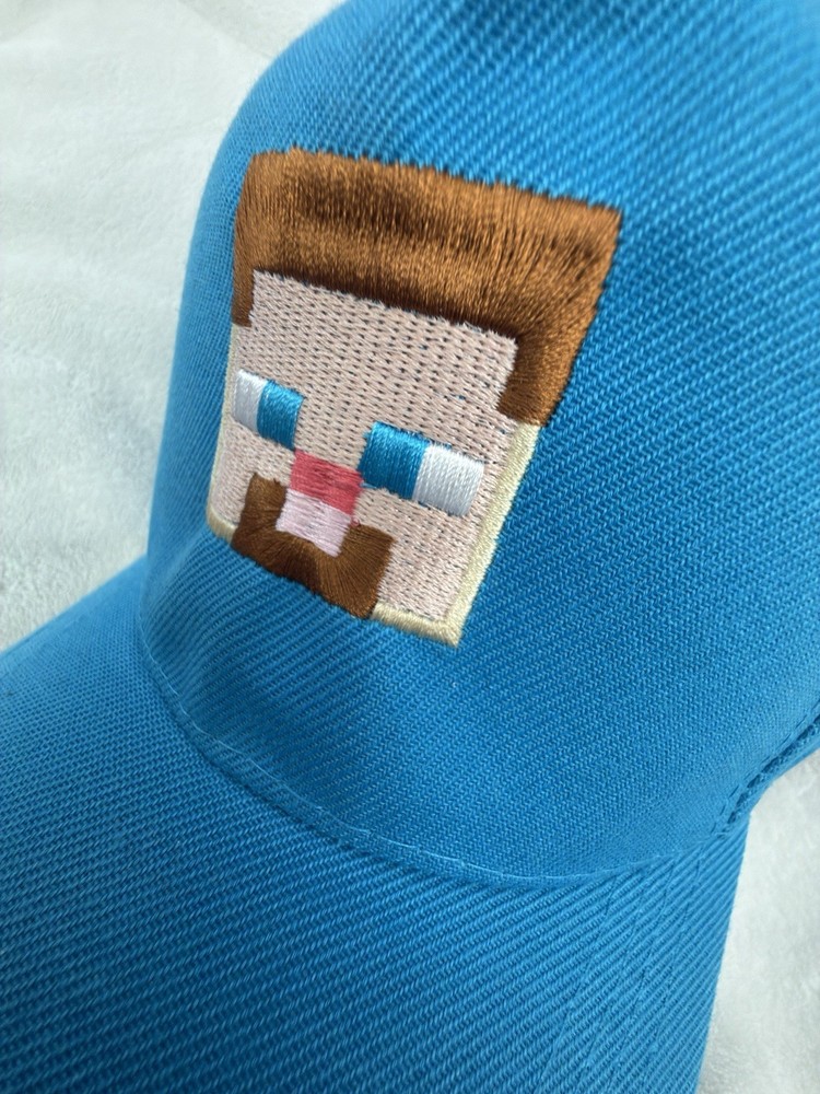 Boys Minecraft hat with Creeper Face + adjustable snap back