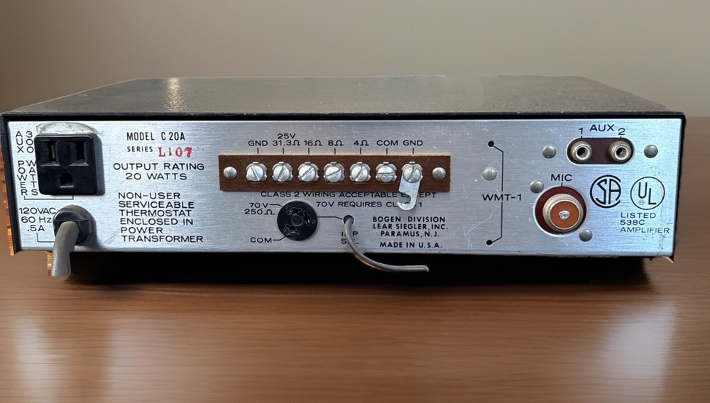 Bogen Challenger C-20A Solid State Mic Aux Preamp PA Mixer USA