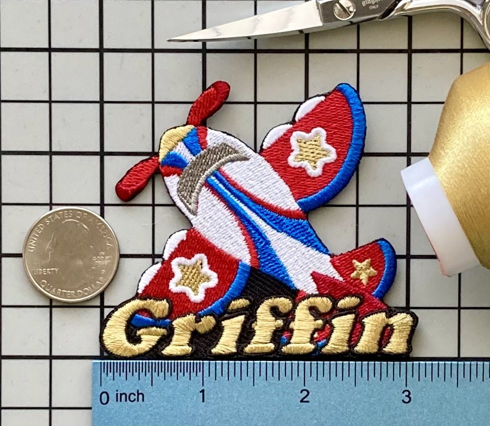 Airplane Patch Personalized Custom Iron-on Badge