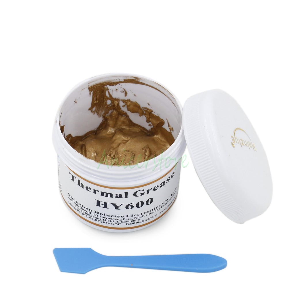 2X 100g Gold + Grey Silicone Compound Thermal Grease Paste For CPU GPU IC LED