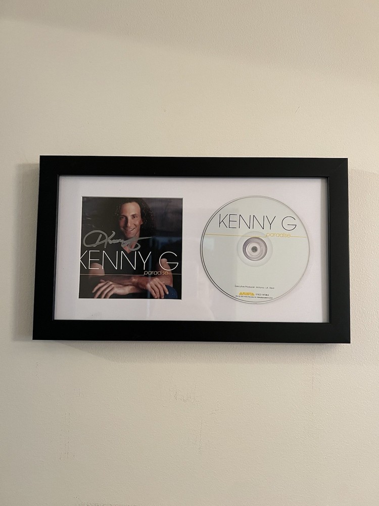 Kenny G Autographed CD Framed Saxophone Legend