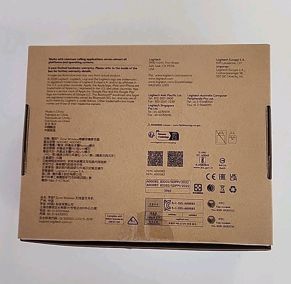 Logitech Zone Wireless Certified for Microsoft Teams Bluetooth Headset, Graphite