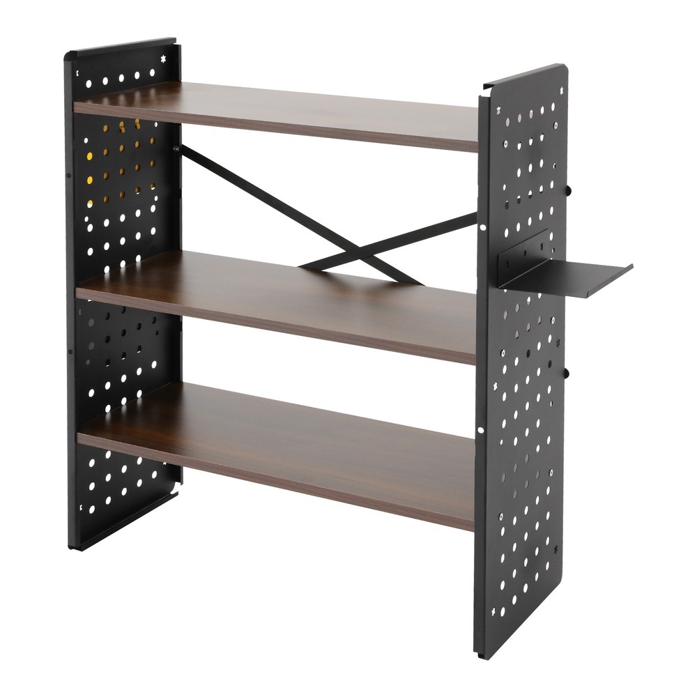 Desktop Bookshelf Desk Storage Organizer Computer 3-Tier Desk Shelf Display Rack