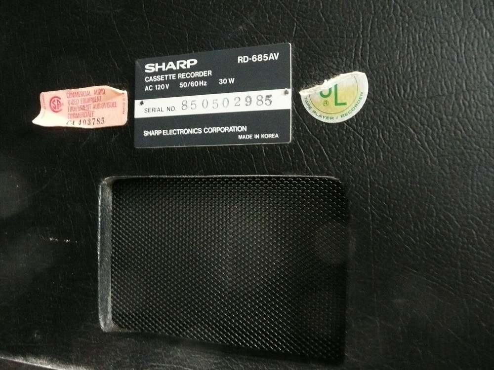Vintage Sharp Professional Tape Recorder / Player RD-685AV