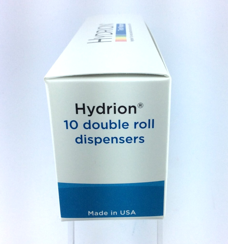 Hydrion pH Test Papers 10 Pack Each with Single Roll Dispenser 1.0 - 12.0 PH