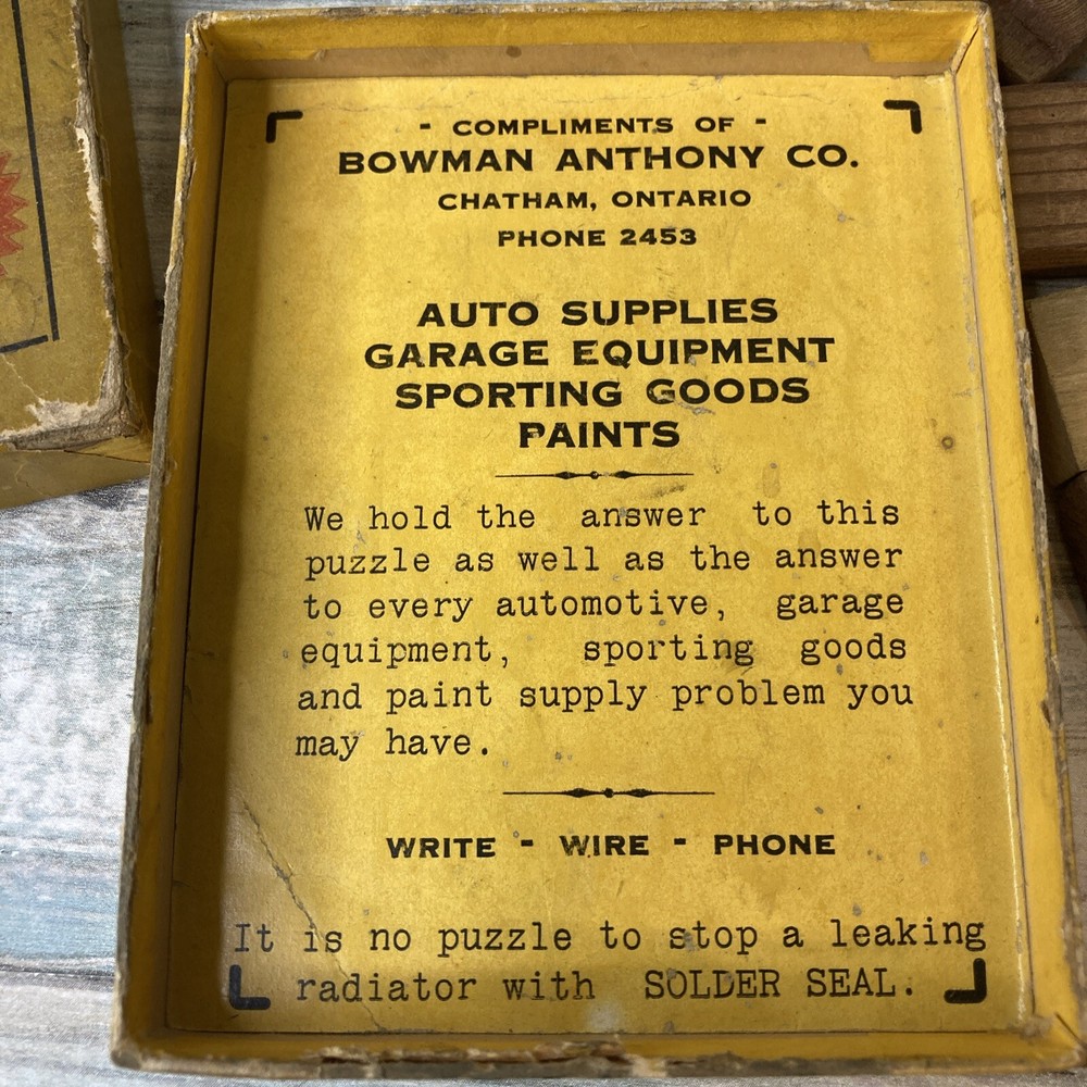 Leaky Radiator Problem moving block puzzle 1927 Frederic E. Aaron Solder Seal