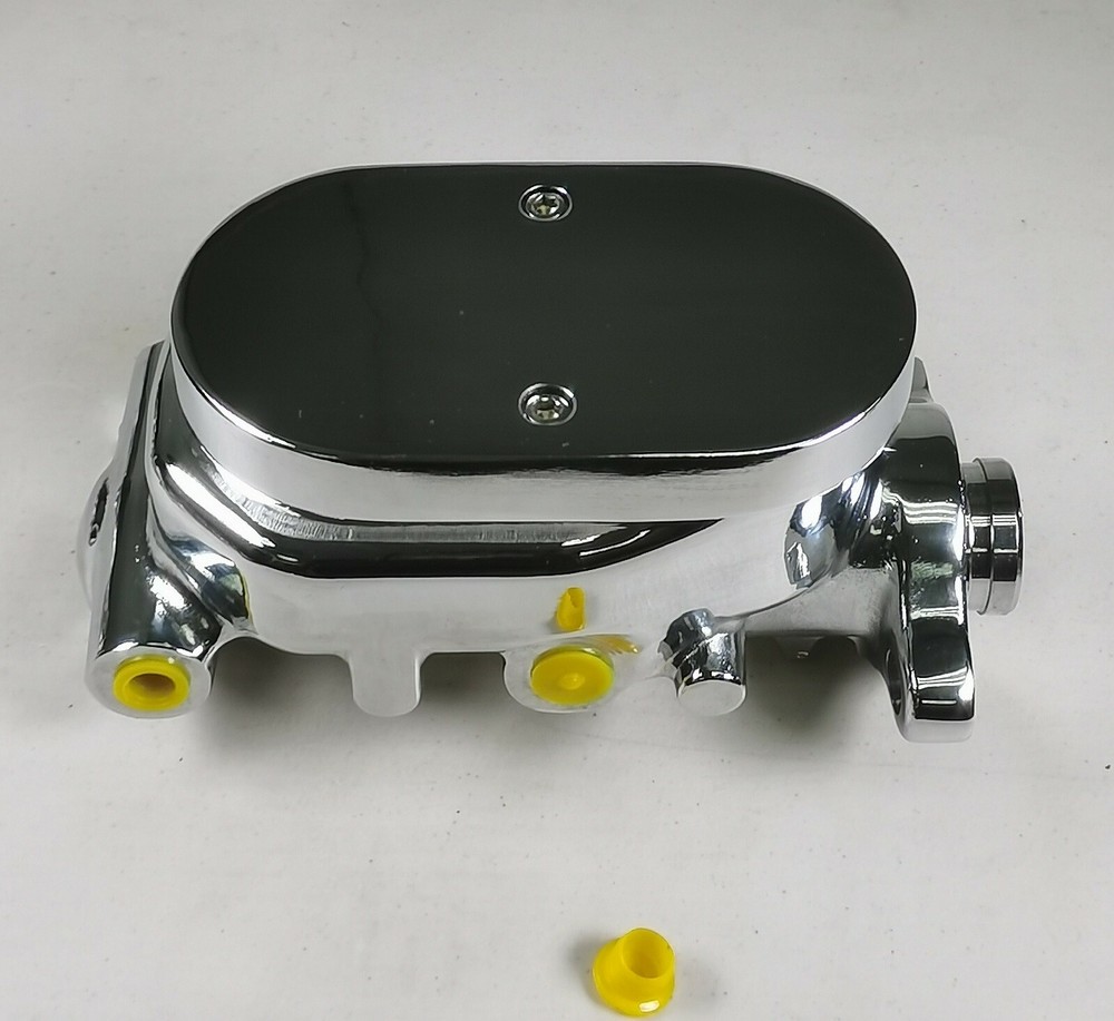 A-Body 8" Disc Drum Power Booster Smooth Master Cylinder & Bracket Kit CHROME