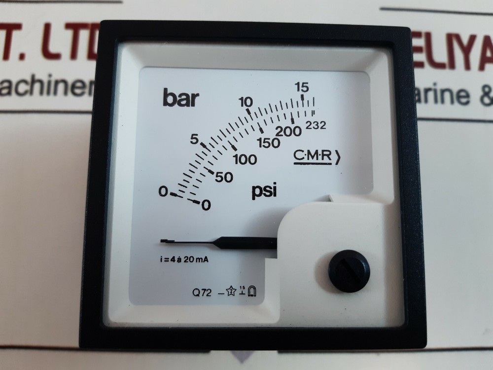 Cmr manometer 0-15 bar 0-232 p.s.i