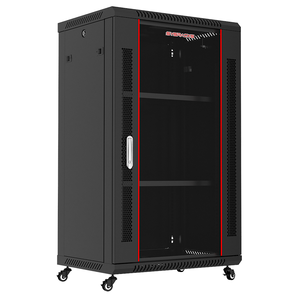 22U 24" Deep Wall Mount IT Network Server Rack Data Cabinet Enclosure