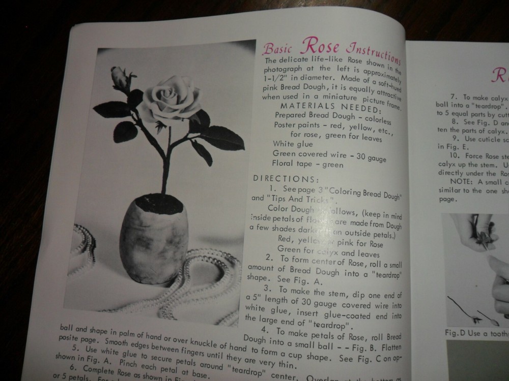 Bread Dough Artistry Instruction Paperback Book - 1968