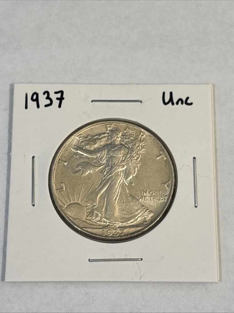1937 50C Walking Liberty Half Dollar UNC