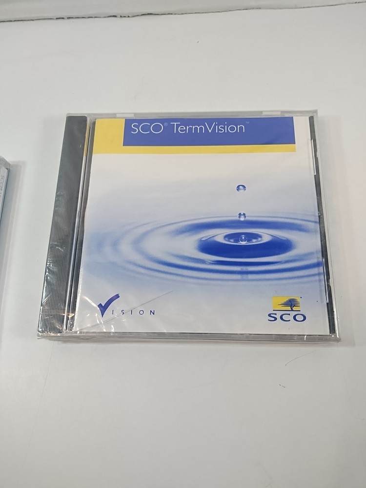 Vintage 90's SCO OpenServer Software ~ TermVision & VisionFS ~ Sealed CD-ROM PC
