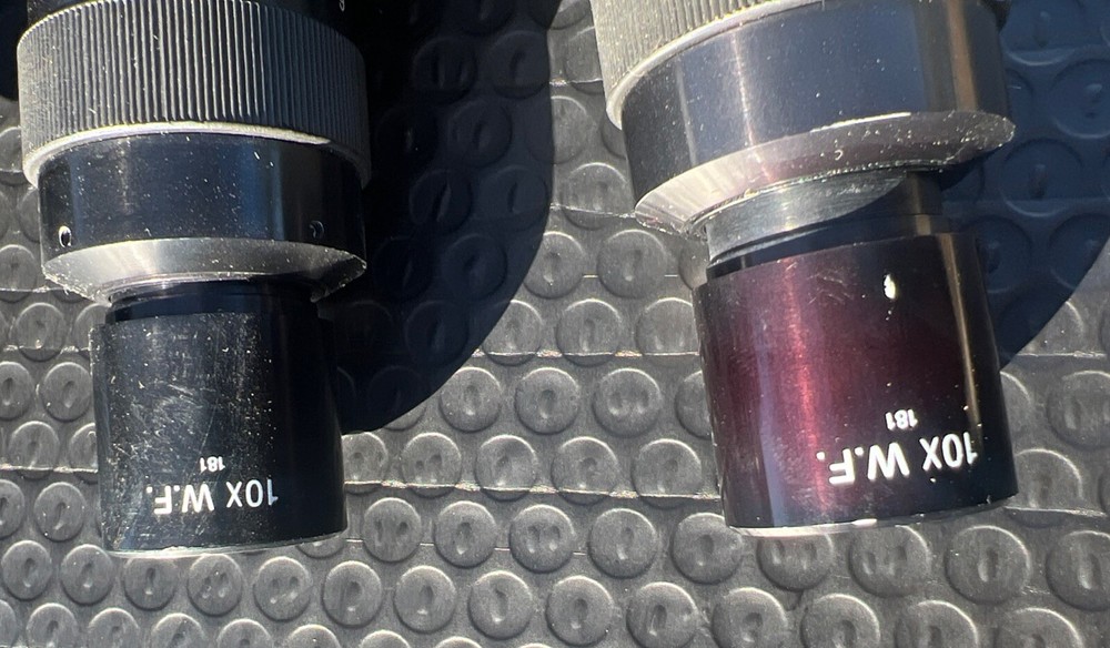 Three Binocular Microscope Head with Eyepieces 10x W.F.