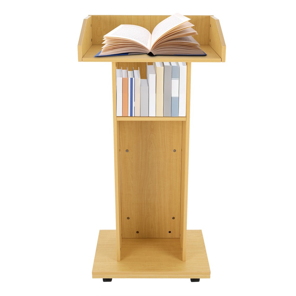 Portable Mobile Presentation Stand with Storage, Ideal for Classroom & Office