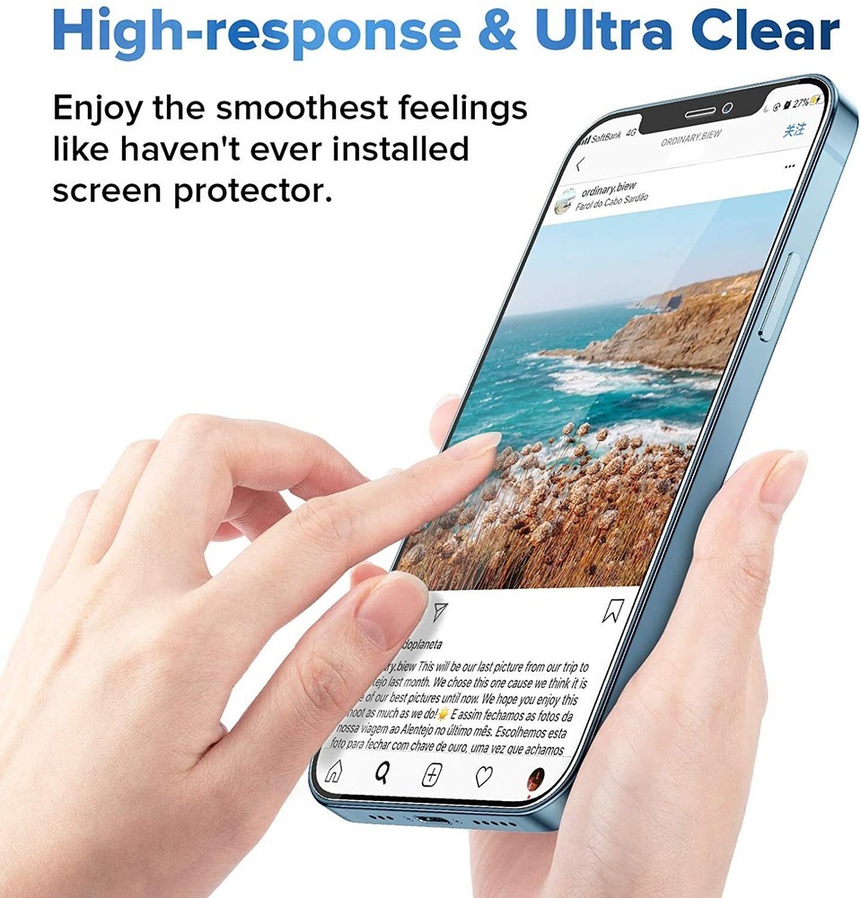 Front and Back Tempered Glass Screen Protector For iPhone 13 Pro Max Mini