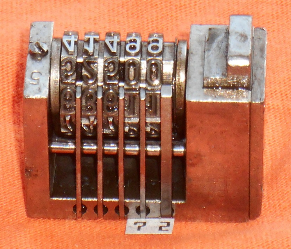 WETTER | Reverse letterpress numbering machine | 72